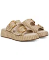 Sam Edelman Nerissa Two-strap Platform Sandal In Natural Faux Raffia