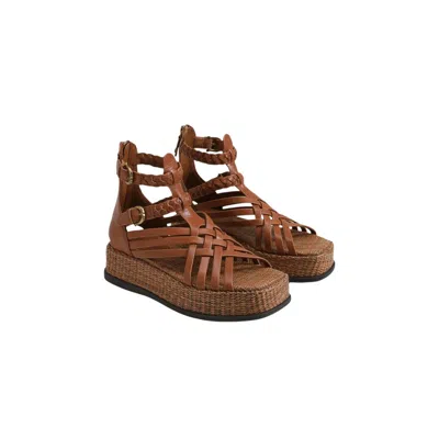 Sam Edelman Women's Nicki Platform Sandals In Saddle Leather In Brown