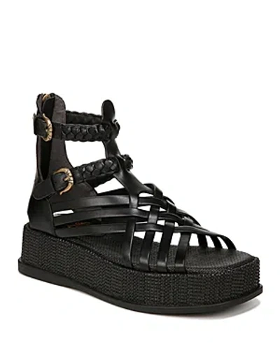 Sam Edelman Nicki Platform Sandal Black Leather