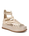 SAM EDELMAN WOMEN'S NICKI SQUARE TOE WOVEN STRAPPY PLATFORM GLADIATOR SANDALS