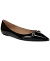 Sam Edelman Nori Pointed Toe Flat In Black Patent Leather