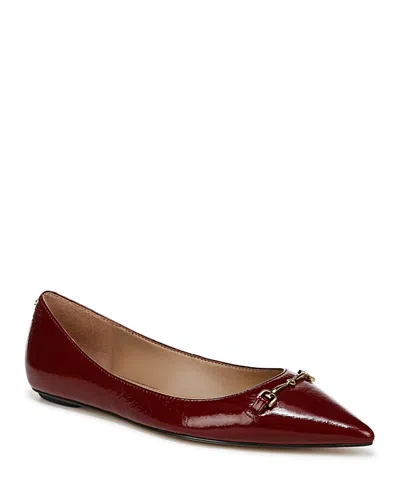 Sam Edelman Nori Pointed Toe Flat In Red