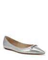 Sam Edelman Nori Pointed Toe Flat In Silver