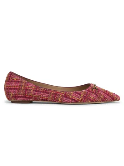 Sam Edelman Women's Nori Plaid Skimmer Ballet Flats In Pink