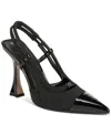 Sam Edelman Odessa Womens Double Strap Pointed Toe Slingback Heels In Black