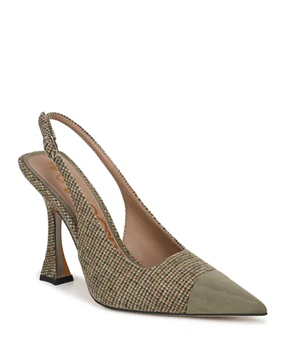 Sam Edelman Odette Slingback Pointed Toe Pump In Gray