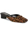 Sam Edelman Ollie Square Toe Mule Leopard Brahma Hair Leather In Granada Tan