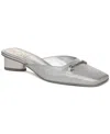 Sam Edelman Ollie Square Toe Bit Mule In Soft Silver