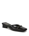 Sam Edelman Ollie Square Toe Mule Black Leather In Black