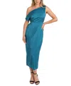 Sam Edelman Women's One-shoulder Satin Midi Dress In Industrial