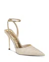 Sam Edelman Ankle Strap Pointed Toe Pump In White