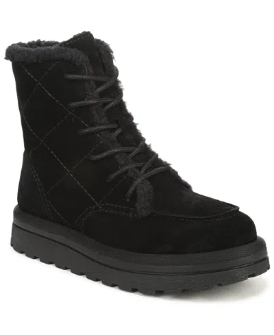 Sam Edelman Women's Ossi Suede Faux Fur Round Toe Boots In Black