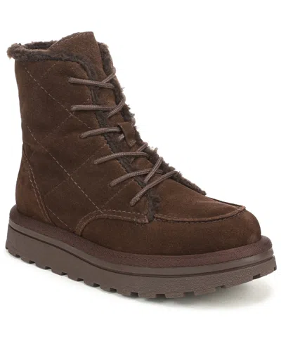 Sam Edelman Women's Ossi Suede Faux Fur Round Toe Boots In Brown