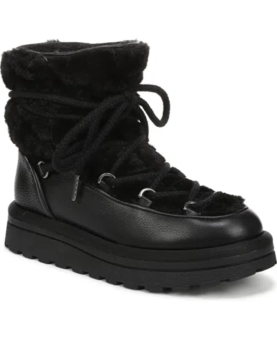 Sam Edelman Women's Ovie Lace-up Faux Fur Boots In Black