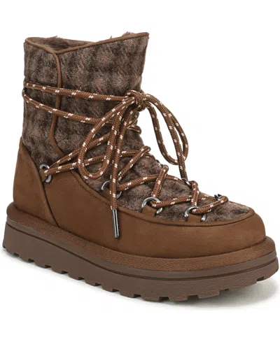 Sam Edelman Women's Ovie Lace-up Faux Fur Boots In Brown