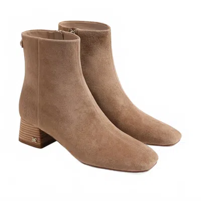 Sam Edelman Women's Paige Ankle Boots In Almond Leather In Brown