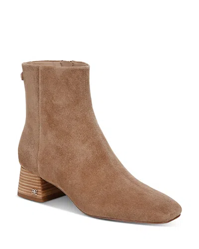 SAM EDELMAN WOMEN'S PAIGE SQUARE TOE BLOCK HEEL ANKLE BOOTIES