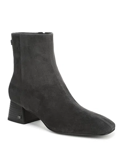 SAM EDELMAN WOMEN'S PAIGE SQUARE TOE BLOCK HEEL ANKLE BOOTIES