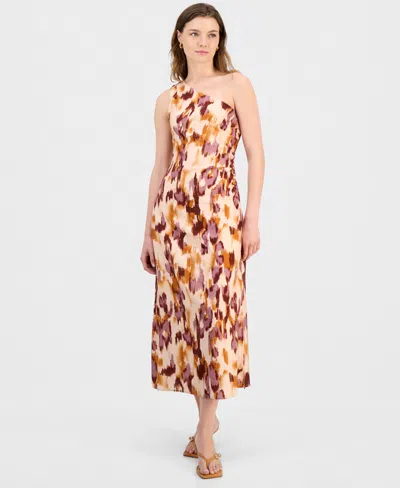 Sam Edelman Women's Painted Dusk Draped Maxi Dress In Animal Print
