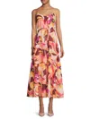 SAM EDELMAN WOMEN'S PALM ROYAL PLEATED MAXI DRESS