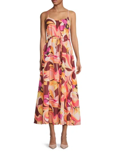 Sam Edelman Women's Palm Royal Pleated Maxi Dress