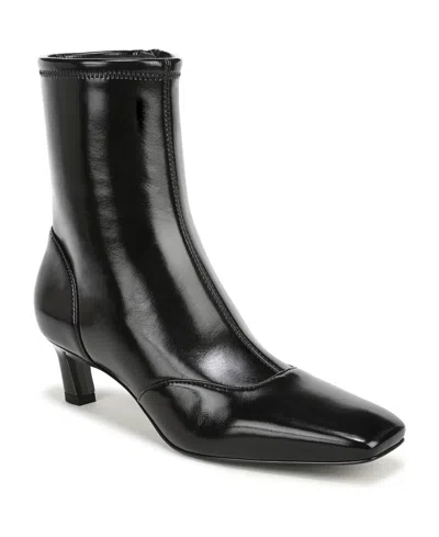 Sam Edelman Women's Pammy Pull On Short Boots In Black Leather