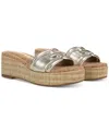Sam Edelman Pauleena Platform Wedge Slide Sandal In Jute Beige Leather