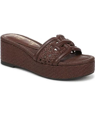 Sam Edelman Women's Pauleena Slide Wedge Sandals In Terazzo Brown