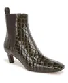 Sam Edelman Women's Peony Pull-on Short Boots In Dark Cactus Croco Leather