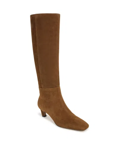 Sam Edelman Women's Perla Wide-calf Square Toe Knee-high Boots In Brown
