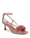 Sam Edelman Phoebe Kitten Heel Sandal Pink Lilly Silk In Pink Lily