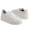 Sam Edelman Women Pippy Lace Up Platform Sneaker In White Leather In White