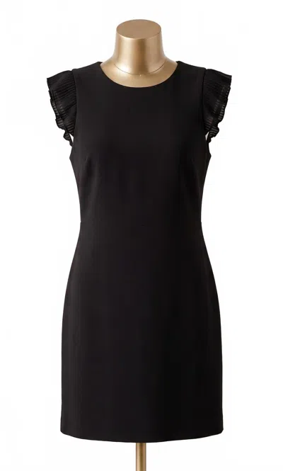 Sam Edelman Women's Pleated Cap Sleeve Sheath Mini Dress In Black