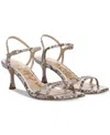Sam Edelman Women's Presley Strappy Dress Sandals In Sandshell Multi Python Leather