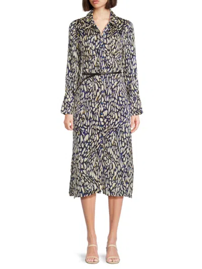 Sam Edelman Women's Printed Belted Shirtdress In Multi