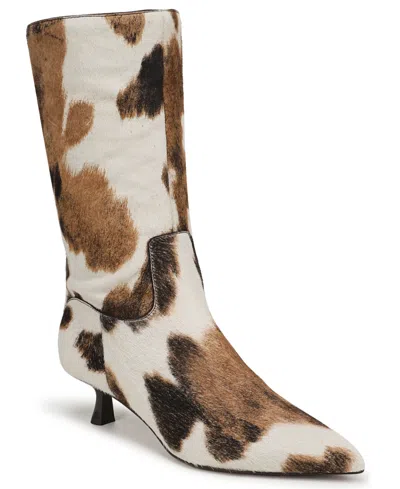 Sam Edelman Women's Ramona Pointed Toe Mid Calf Boots In Animal Print