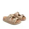 Sam Edelman Women's Reid Buckle Platform Sandal In Linen Leather In Multi