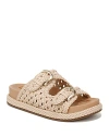 Sam Edelman Women's Reid Buckle Platform Sandal In Linen Leather In Beige