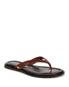 Sam Edelman Remi Leather Flip Flop Burnt Brown Leather In Burnt Brandy