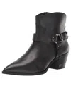 Sam Edelman Women's Riker Vaquero Saddle Leather Ankle Boots In Black In Black