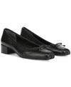 Sam Edelman Rosa Block Heel Ballet Black Leather In Black