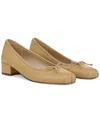 Sam Edelman Rosa Block Heel Ballet Tulum Sand Leather In Tulum Sand Leather