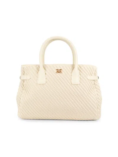 Sam Edelman Women's Rowan Braided Top Handle Bag In Cream