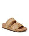 Sam Edelman Rowan Slide Sandal Sand Dune Raffia In Sand Dune Raffia