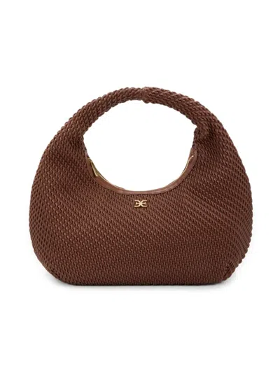 Sam Edelman Women's Medium Rowan Textured Hobo Bag In Brandy