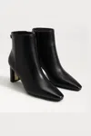 Sam Edelman Saige Ankle Bootie Black Leather In Black