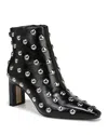 Sam Edelman Saige Studded Ankle Boot Black Faux Leather In Black