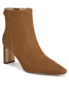 Sam Edelman Saige Bootie In Warm Nutmeg Suede