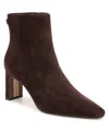 Sam Edelman Saige Ankle Bootie Cafe Noir Brown Suede In Brown