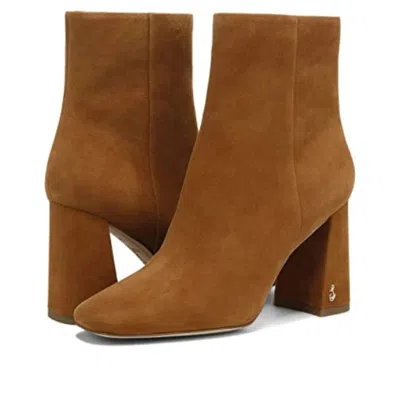 Sam Edelman Women's  Codie H1116l0204 Boot Brown Block Heel Bootie Zap2091